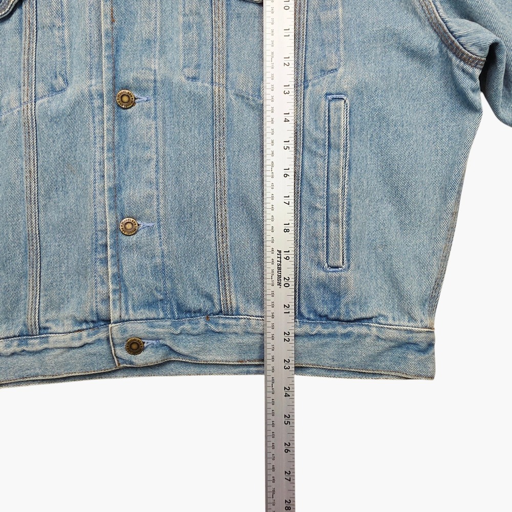 Vintage Woodlake Denim Jacket Rock N Roll Marathon Embroidered Blue Large - Picture 5 of 11